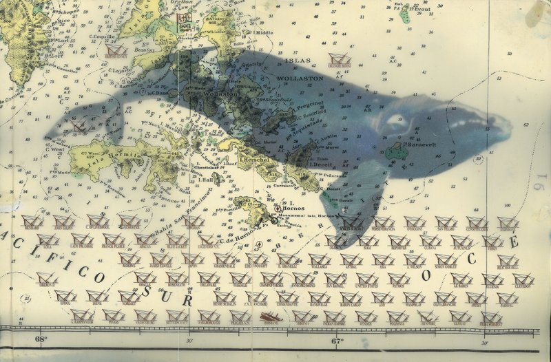 Mappa dei naufragi a  Capo Horn