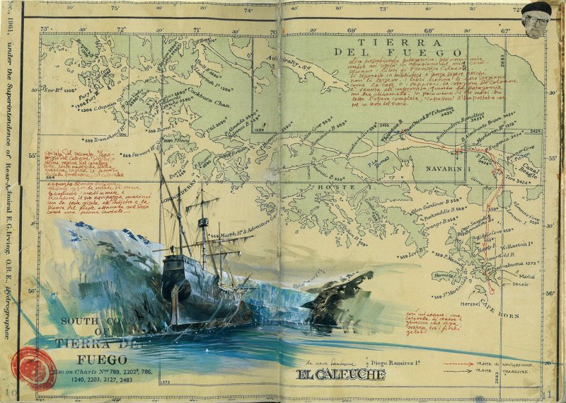 El Caleuche: mappa nautica della Terra del Fuoco