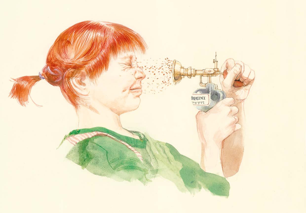 Pippi Calzelunghe, Illustrazione per l'Antologia Mille Storie, Lattes 2022