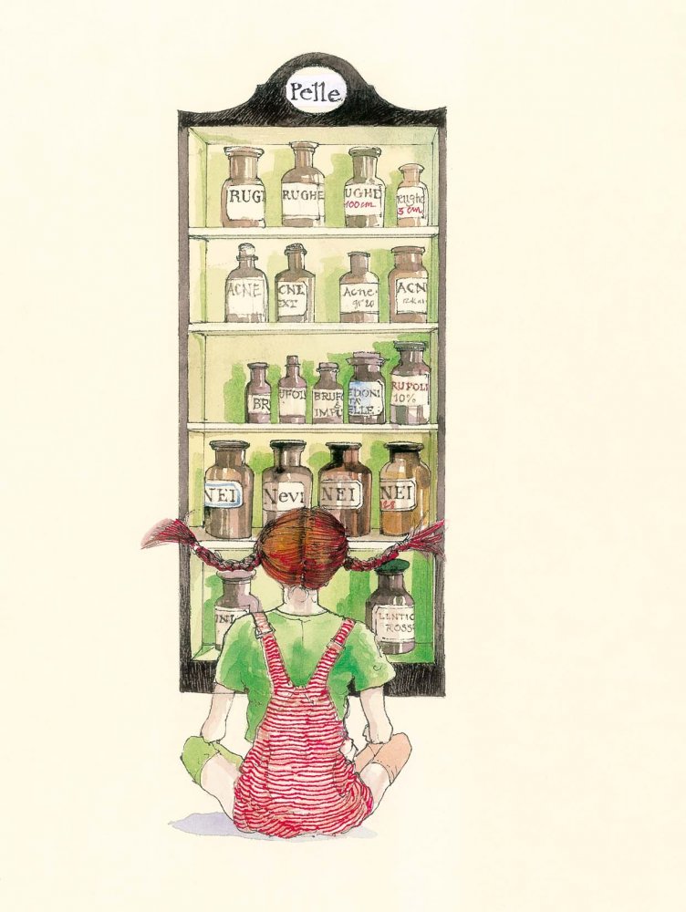 Pippi Calzelunghe, Illustrazione per l'Antologia Mille Storie, Lattes 2022
